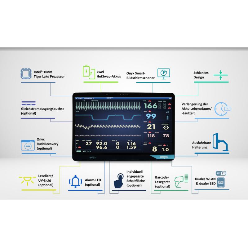 Onyx VENUS-224, 22", i5-1135G7, 256GB SSD, 16GB RAM, Wifi, RFID, 2x XL Akku, Orion Lizenz Onyx VENUS-224, 22", i5-1135G7, 256GB SSD, 16GB RAM, Wifi, RFID, 2x XL Akku, Orion Lizenz