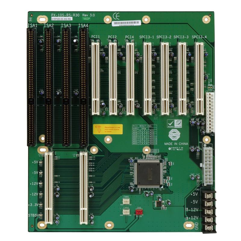 10 Slot Backplane (2xISA, 7xPCI, 1xPICMG) 10 Slot Backplane (2xISA, 7xPCI, 1xPICMG)