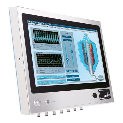 Hygrolion 2135, 21,5", Panel PC, IP66, Core i5-1235U, 8GB, 128GB SSD, Edelstahl, RFID Mifare Hygrolion 2135, 21,5", Panel PC, IP66, Core i5-1235U, 8GB, 128GB SSD, Edelstahl, RFID Mifare