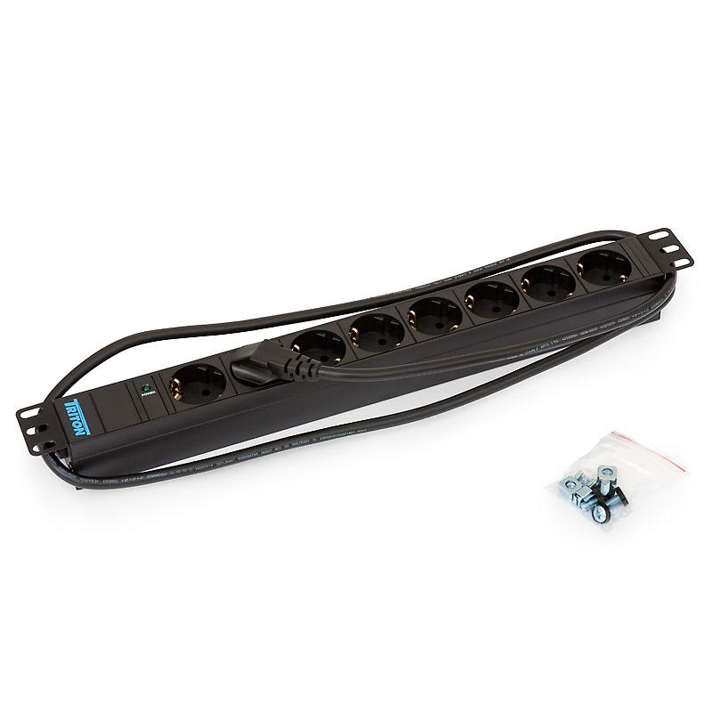 19" Steckdosenleiste 8-fach 16A E/A Kont 19" Steckdosenleiste 8-fach 16A E/A Kont