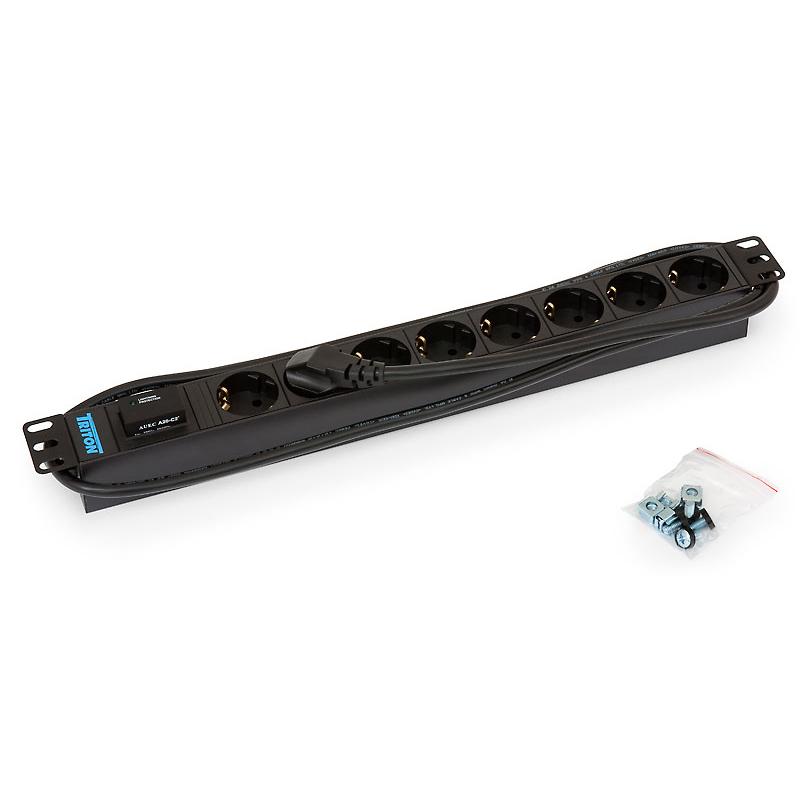 19" Steckdosenleiste mit ÜSS 8 max 16A 19" Steckdosenleiste mit ÜSS 8 max 16A