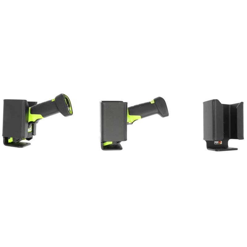 Passive Halterung, 83x124x58 mm (WxHxD) Innenmaß, passend für: Scanner oder Geräte mit Pistolengriff Passive Halterung, 83x124x58 mm (WxHxD) Innenmaß, passend für: Scanner oder Geräte mit Pistolengriff