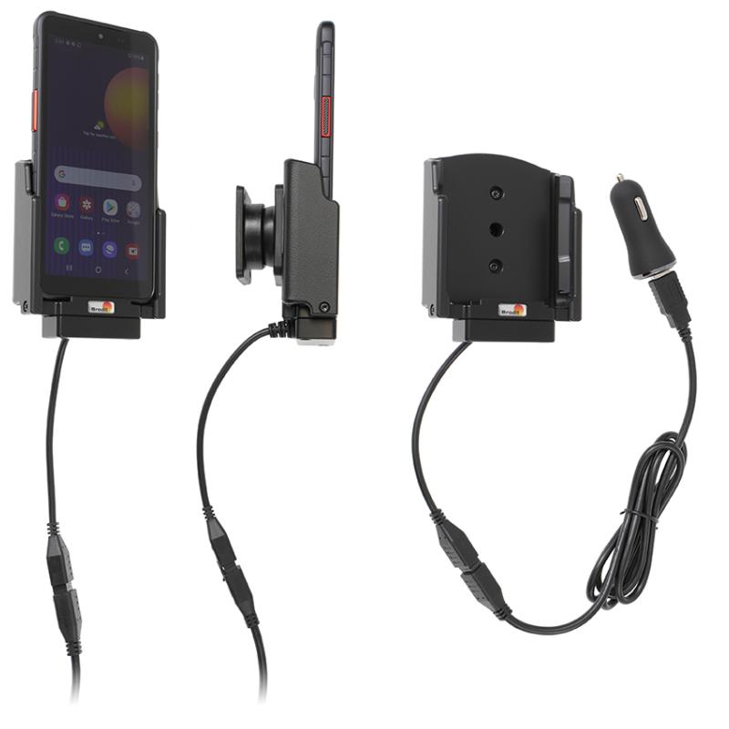 KFZ-Ladestation, mit POGO Pins, inkl.: KFZ-Netzteil (12/24 V), passend für: Galaxy Xcover 5 KFZ-Ladestation, mit POGO Pins, inkl.: KFZ-Netzteil (12/24 V), passend für: Galaxy Xcover 5