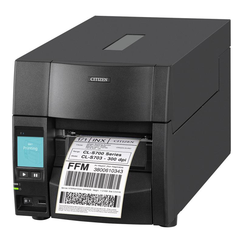 Citizen CL-S703III, 12 Punkte/mm (300dpi), Dual-IF, EPLII, ZPLII, Datamax, schwarz Citizen CL-S703III, 12 Punkte/mm (300dpi), Dual-IF, EPLII, ZPLII, Datamax, schwarz
