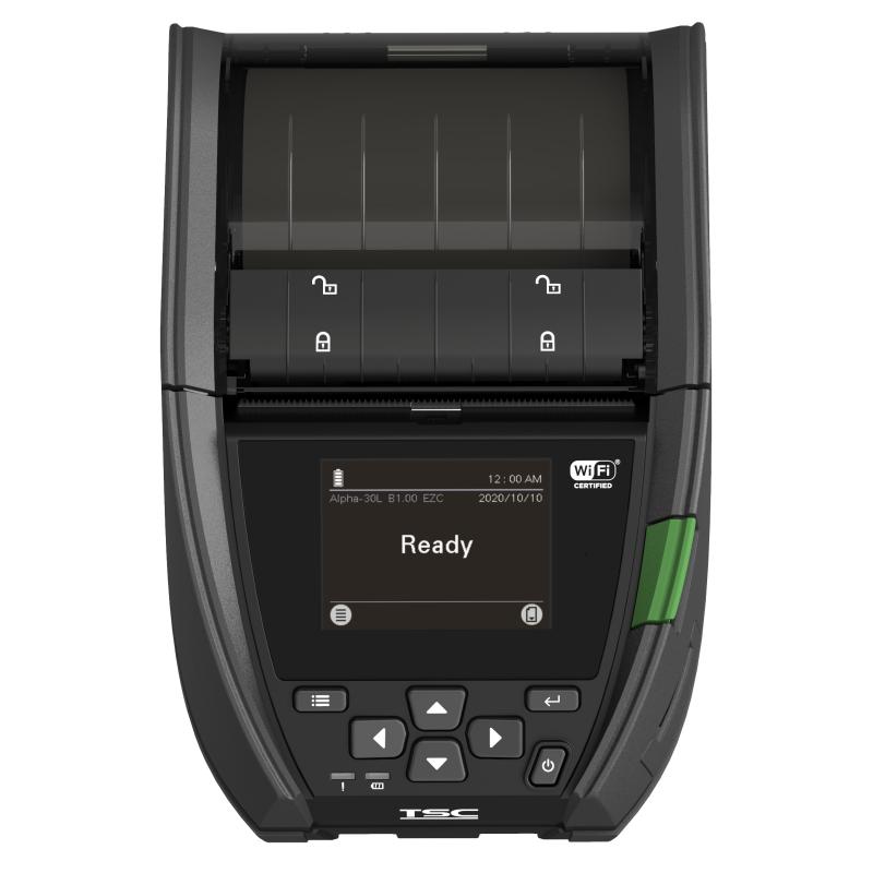 TSC Alpha-30L USB-C, BT, WLAN, NFC, 8 Punkte/mm (203dpi), linerless, RTC, Display TSC Alpha-30L USB-C, BT, WLAN, NFC, 8 Punkte/mm (203dpi), linerless, RTC, Display