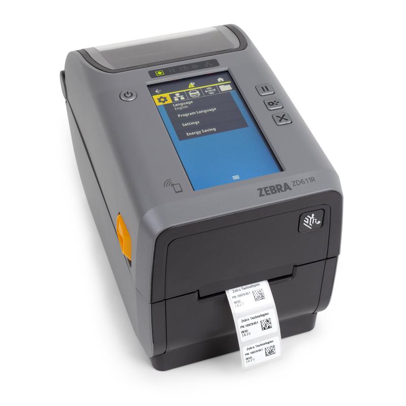 Zebra ZD611R, 12 Punkte(300dpi), Disp. (Farbe), RFID, BT (BLE), Thermotransfer Zebra ZD611R, 12 Punkte(300dpi), Disp. (Farbe), RFID, BT (BLE), Thermotransfer