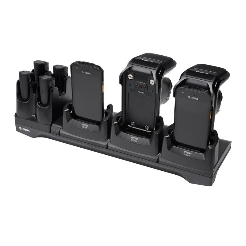 Zebra RFD40 Ladestation, 3-Fach, für RFD40/TC21/TC26 und 4x RFD40 Ersatzakku Zebra RFD40 Ladestation, 3-Fach, für RFD40/TC21/TC26 und 4x RFD40 Ersatzakku