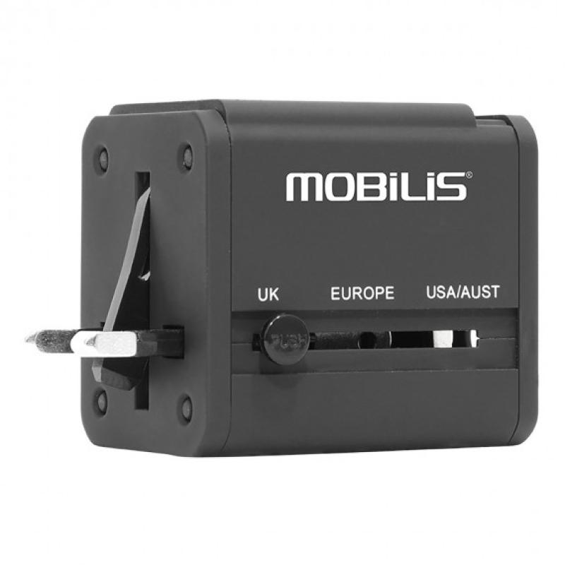 Mobilis Worldwide Reiseadapter 2 USB (100-240 V - 2x0,5A) Kompatibel 155 Länder-Softbag 001243 Mobilis Worldwide Reiseadapter 2 USB (100-240 V - 2x0,5A) Kompatibel 155 Länder-Softbag 001243