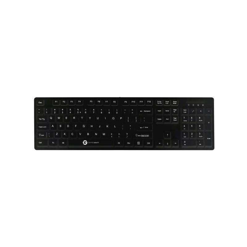 Tastatur GCQ Cleantype®  Easy Protect TKG-105-GCQ-IP68-KGEH-BLACK-USB-DE IP68 Tastatur GCQ Cleantype®  Easy Protect TKG-105-GCQ-IP68-KGEH-BLACK-USB-DE IP68