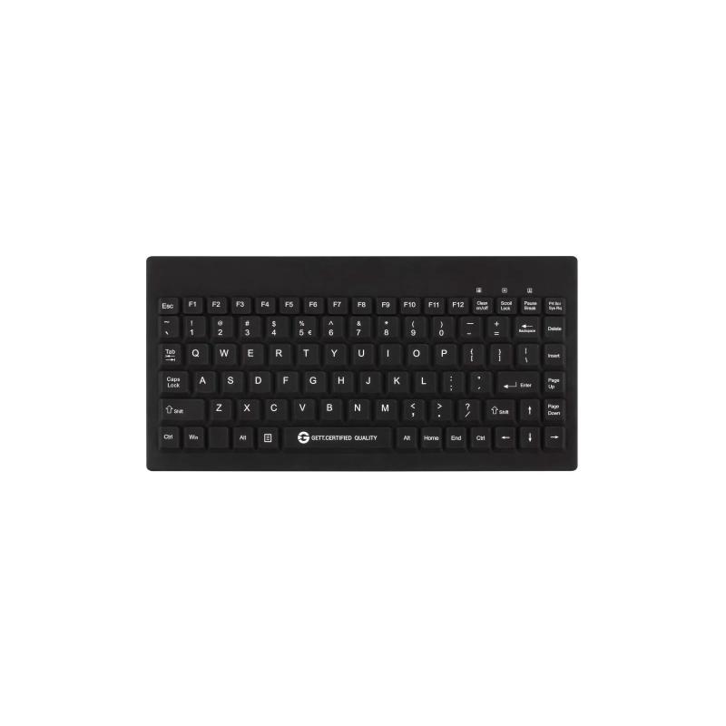 Tastatur GCQ Cleantype® Easy Protect Compact TKG-088-GCQ-IP68-KGEH-BLACK-USB-DE IP68 Tastatur GCQ Cleantype® Easy Protect Compact TKG-088-GCQ-IP68-KGEH-BLACK-USB-DE IP68