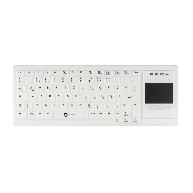 Tastatur Cleantype®  Xtra Touch Protect TKG-083-GCQ-TOUCH-IP68-WHITE-USB-DE IP68 Tastatur Cleantype®  Xtra Touch Protect TKG-083-GCQ-TOUCH-IP68-WHITE-USB-DE IP68