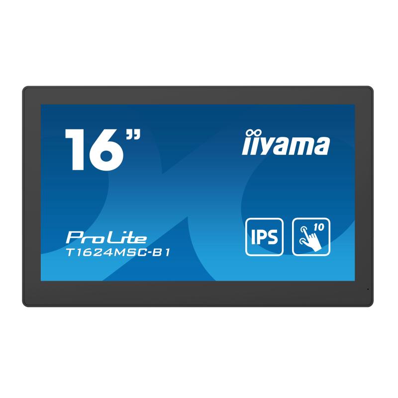 iiyama ProLite T1624MSC-B1, 39,6cm (15,6''), Projected Capacitive, 10 TP, Full HD, schwarz iiyama ProLite T1624MSC-B1, 39,6cm (15,6''), Projected Capacitive, 10 TP, Full HD, schwarz