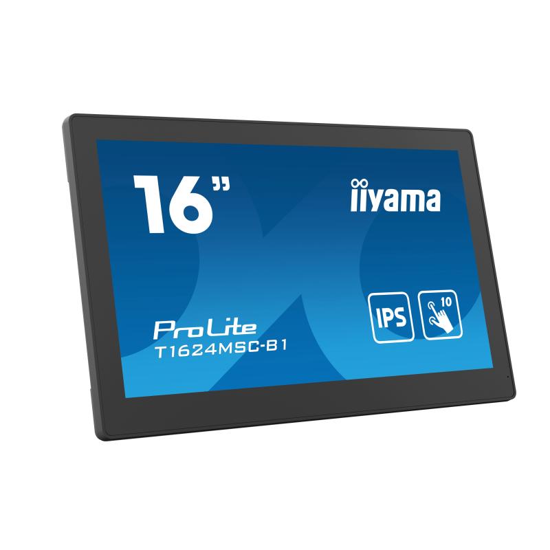 iiyama ProLite T1624MSC-B1, 39,6cm (15,6''), Projected Capacitive, 10 TP, Full HD, schwarz iiyama ProLite T1624MSC-B1, 39,6cm (15,6''), Projected Capacitive, 10 TP, Full HD, schwarz