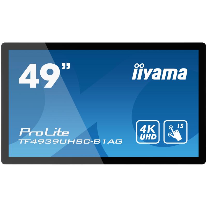 iiyama ProLite TF4939UHSC-B1AG, 123cm (48,5''), ProjectedCapacitive, 15TP, 4K, schwarz, openframe iiyama ProLite TF4939UHSC-B1AG, 123cm (48,5''), ProjectedCapacitive, 15TP, 4K, schwarz, openframe