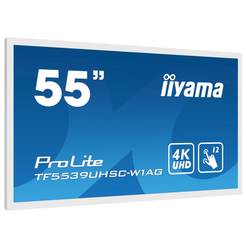 iiyama ProLite TF5539UHSC-W1AG, 139cm (55''), Projected Capacitive, 4K, weiß , openframe iiyama ProLite TF5539UHSC-W1AG, 139cm (55''), Projected Capacitive, 4K, weiß , openframe