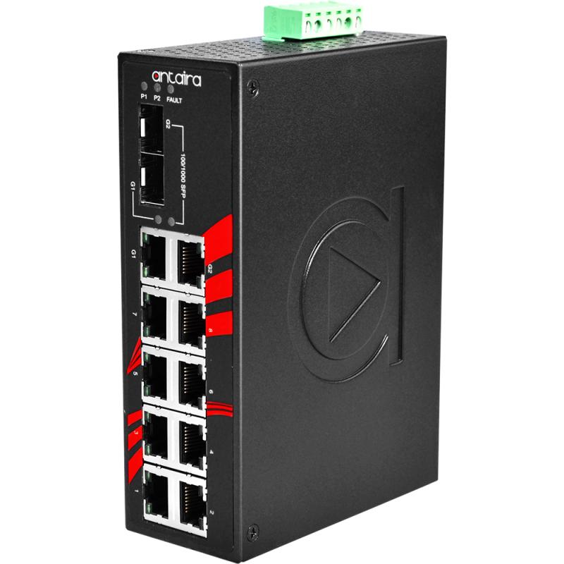 10-Port Industrial Switch, 2x Gb-SFP 10-Port Industrial Switch, 2x Gb-SFP