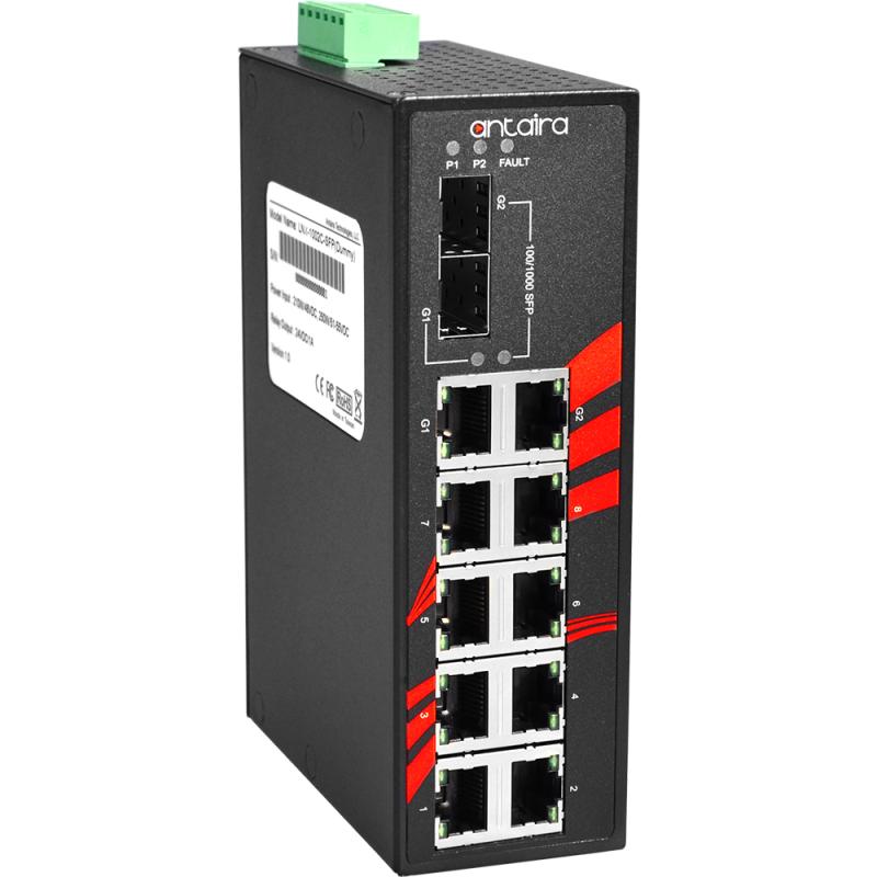10-Port Industrial Switch, 2x Gb-SFP 10-Port Industrial Switch, 2x Gb-SFP