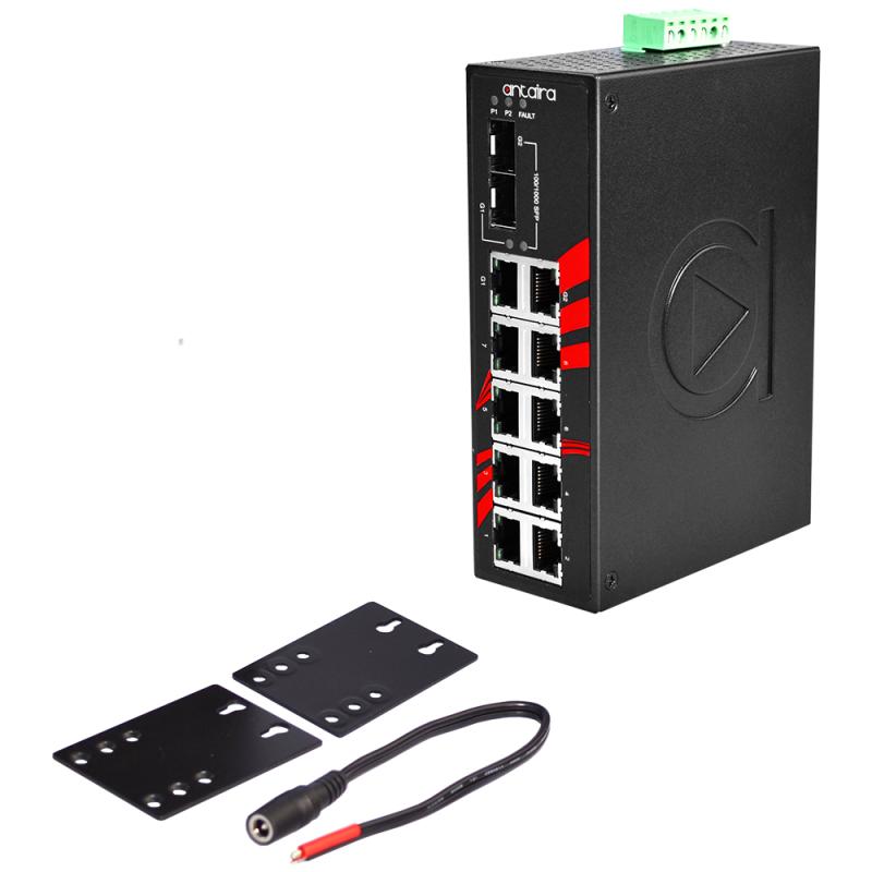 10-Port Industrial Switch, 2x Gb-SFP 10-Port Industrial Switch, 2x Gb-SFP