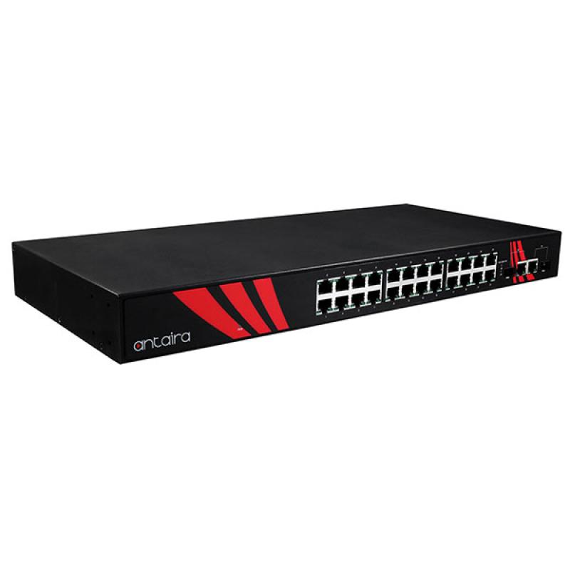26-Port Unmanaged Industrial Gigabit Switch, 12-48VDC , -40 - 75C 26-Port Unmanaged Industrial Gigabit Switch, 12-48VDC , -40 - 75C