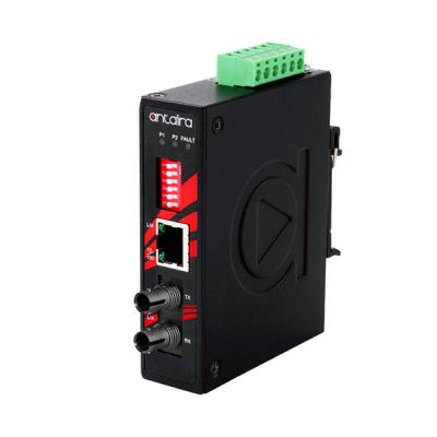 Industrial Media Converter 1x 10/100Tx, ST SM 100Mbps 30km, -10 - 70C Industrial Media Converter 1x 10/100Tx, ST SM 100Mbps 30km, -10 - 70C