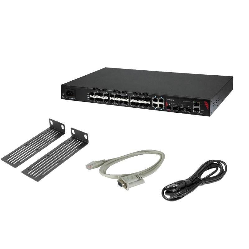 32-Port Man. Ind. GB-Switch, 24 x SFP, 4x10 GLAN 32-Port Man. Ind. GB-Switch, 24 x SFP, 4x10 GLAN