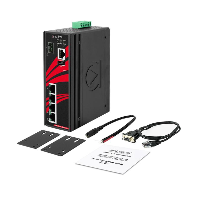 5-Port Mananged Industrial GB-Switch, 1xSFP, -40-75C 5-Port Mananged Industrial GB-Switch, 1xSFP, -40-75C