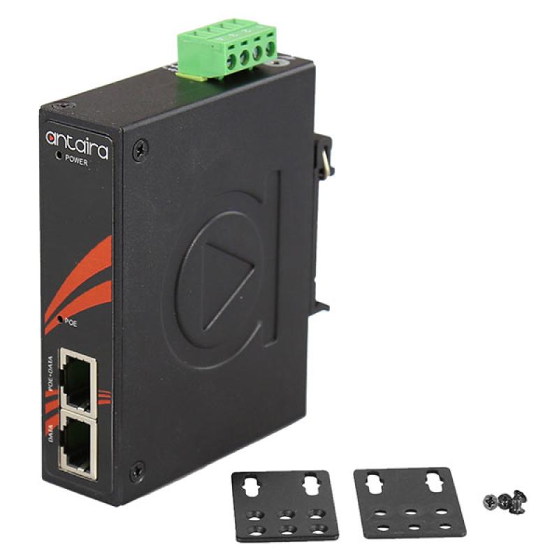 Industrial IEEE 802.3bt Gigabit Type 3 4PPoE Injector, -40C - 75C Industrial IEEE 802.3bt Gigabit Type 3 4PPoE Injector, -40C - 75C