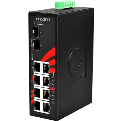 10-Port Unmanaged POE Industrial Gigabit Switch, 48-55VDC, -40 - 75C 10-Port Unmanaged POE Industrial Gigabit Switch, 48-55VDC, -40 - 75C