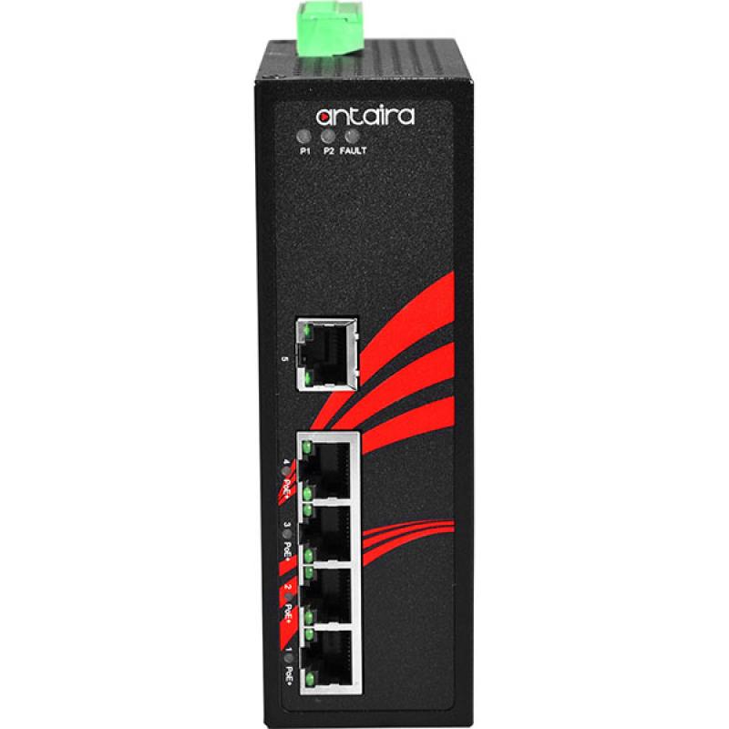 5-Port Unmanaged POE Industrial Ethernet Switch, 12-36VDC, -10 - 70C 5-Port Unmanaged POE Industrial Ethernet Switch, 12-36VDC, -10 - 70C