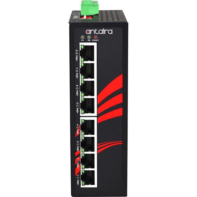 8-Port Unmanaged POE Industrial Ethernet Switch, 12-36VDC, -40 - 75C 8-Port Unmanaged POE Industrial Ethernet Switch, 12-36VDC, -40 - 75C