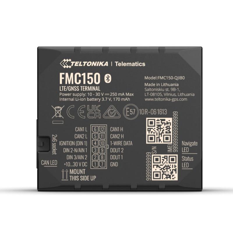 Teltonika FMC150 fortschrittlicher 4G LTE Cat 1 GPS-Tracker mit integriertem CAN-Datenprozessor Teltonika FMC150 fortschrittlicher 4G LTE Cat 1 GPS-Tracker mit integriertem CAN-Datenprozessor