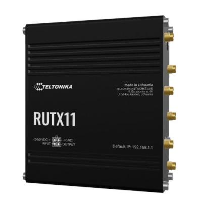 Teltonika RUTX11 Industrial Cellular Router, 4G LTE, DUAL SIM, WI-FI, 3x GB-LAN, WAN, NORDAMERIKA Teltonika RUTX11 Industrial Cellular Router, 4G LTE, DUAL SIM, WI-FI, 3x GB-LAN, WAN, NORDAMERIKA