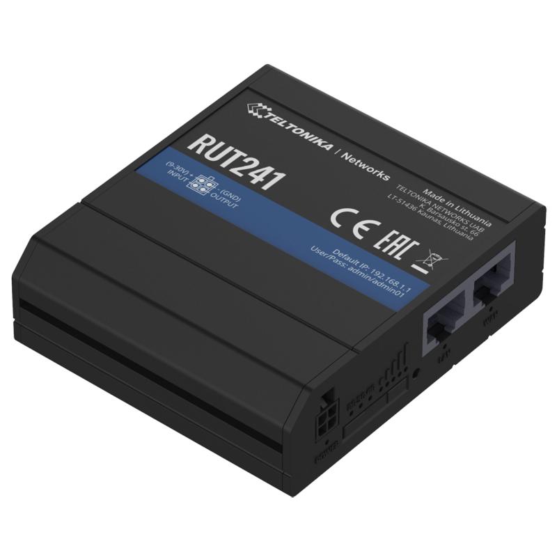 Teltonika RUT241 Industrial Cellular Router 4G LTE Wi-Fi - Version 2 Global mit EU-Netzteil Teltonika RUT241 Industrial Cellular Router 4G LTE Wi-Fi - Version 2 Global mit EU-Netzteil