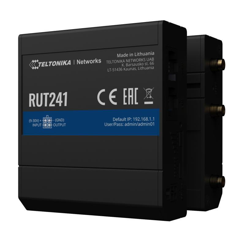 Teltonika RUT241 Industrial Cellular Router 4G LTE Wi-Fi - Version 3 Global mit Universal-Netzteil Teltonika RUT241 Industrial Cellular Router 4G LTE Wi-Fi - Version 3 Global mit Universal-Netzteil