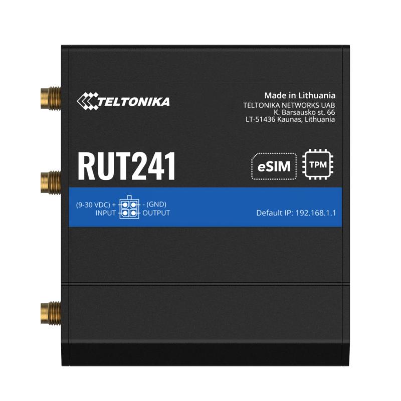 Teltonika RUT241 eSIM Industrieller Router 4G LTE Wi-Fi Europa Teltonika RUT241 eSIM Industrieller Router 4G LTE Wi-Fi Europa