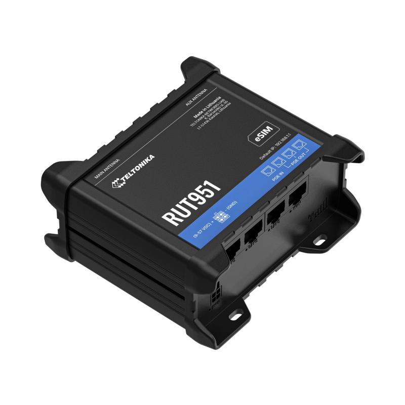 Teltonika RUT951 Industrieller PoE+ Mobilfunk-Router ohne PSU Teltonika RUT951 Industrieller PoE+ Mobilfunk-Router ohne PSU