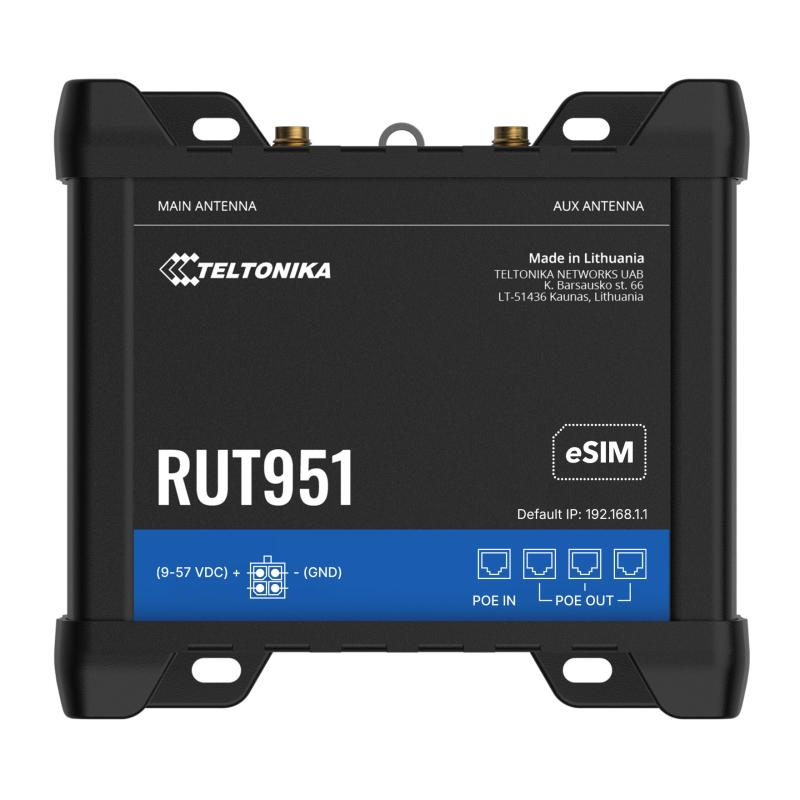 Teltonika RUT951 Industrieller PoE+ Mobilfunk-Router ohne PSU Teltonika RUT951 Industrieller PoE+ Mobilfunk-Router ohne PSU