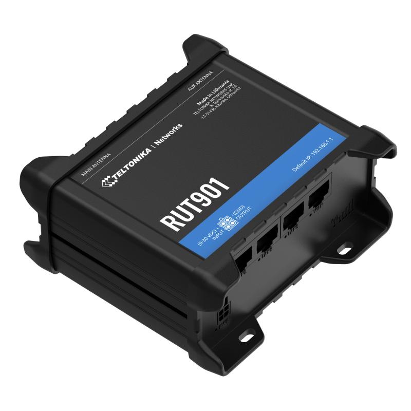 Teltonika RUT901 Industrial Cellular Router 4G LTE,  Dual SIM, WiFi, Protokolle Teltonika RUT901 Industrial Cellular Router 4G LTE,  Dual SIM, WiFi, Protokolle