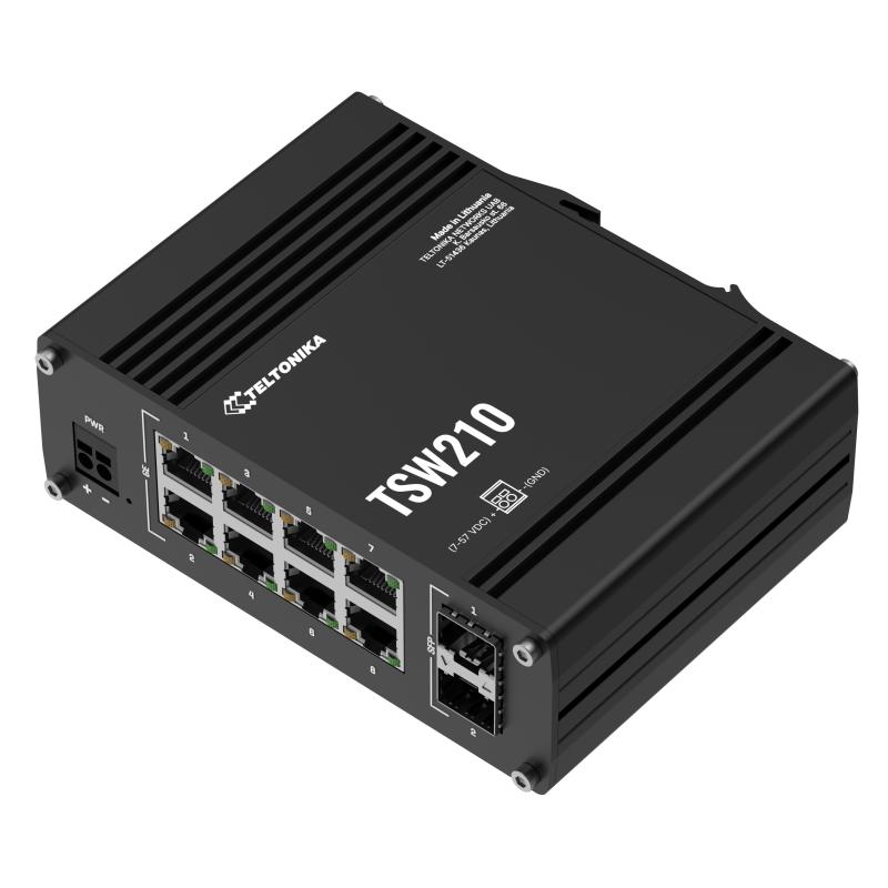 Teltonika TSW210 8 x Ethernet 2 x SFP Unmanaged Switch Teltonika TSW210 8 x Ethernet 2 x SFP Unmanaged Switch