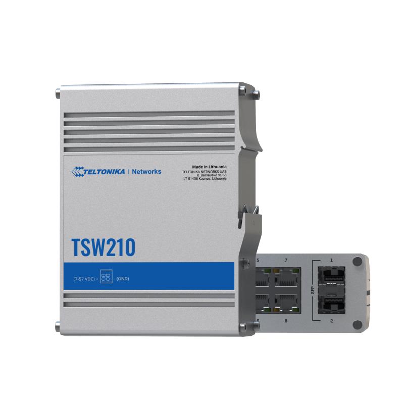 Teltonika TSW210 8 x Ethernet 2 x SFP Unmanaged Switch Teltonika TSW210 8 x Ethernet 2 x SFP Unmanaged Switch