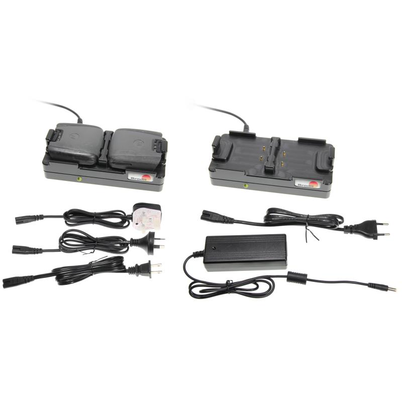 Akkuladestation, 2-Fach, inkl.: Netzteil, Netzkabel (EU, US, UK, AU), passend f&uuml;r: RS507