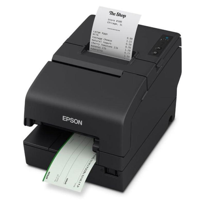 Epson TM-H6000VI, Cutter, MICR, USB, RS232, Ethernet, OPOS, ePOS, schwarz