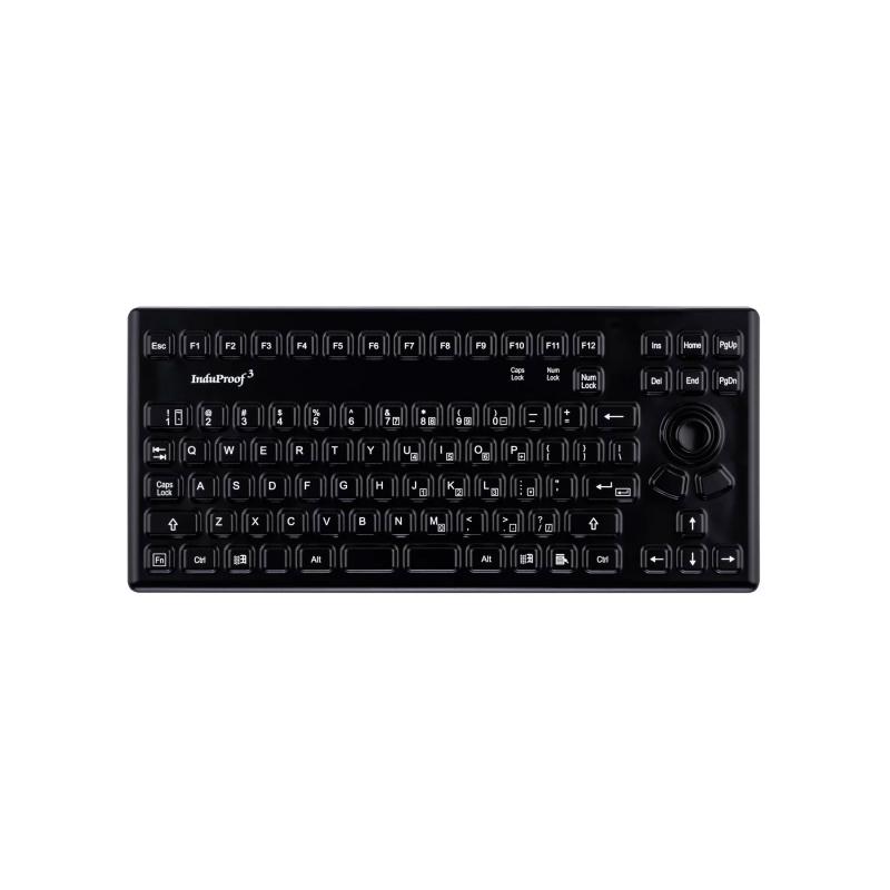 Tastatur InduProof 3 TKG-086-MB-IP68-BLACK-USB-DE IP68