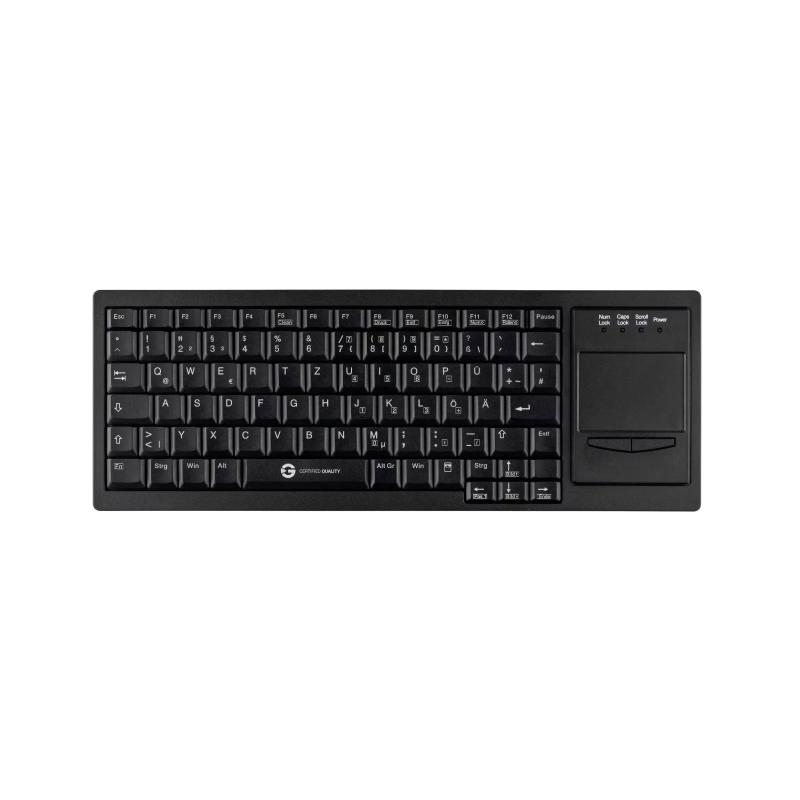 Tastatur Cleantype&reg;  Xtra Touch WL TKL-083-GCQ-TOUCH-RF-BLACK-USB-DE n/a