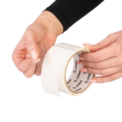 Polypropylen, Etikettenrolle, Zebra, Kern: 25 mm, Durchmesser: Durchmesser: 127 mm, Ma&szlig;e, B 55mm, H